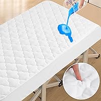 Vista 17 de Protector de colchón impermeable tamaño King, funda de colchón impermeable con falda elástica extralarga de hasta 18 pulgadas, protector de colchón