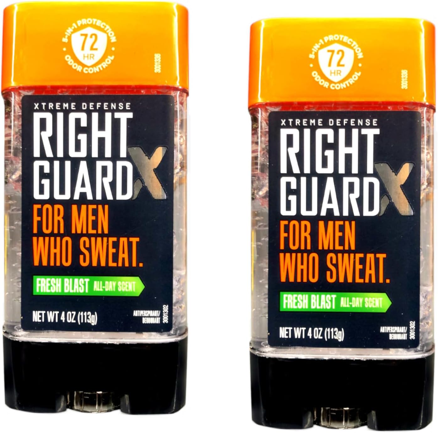 Right Guard Total Defense 5 - Anti-perspirant & Deodorant Gel Twin Pack (2) 4 Oz. - Fresh Blast Scent