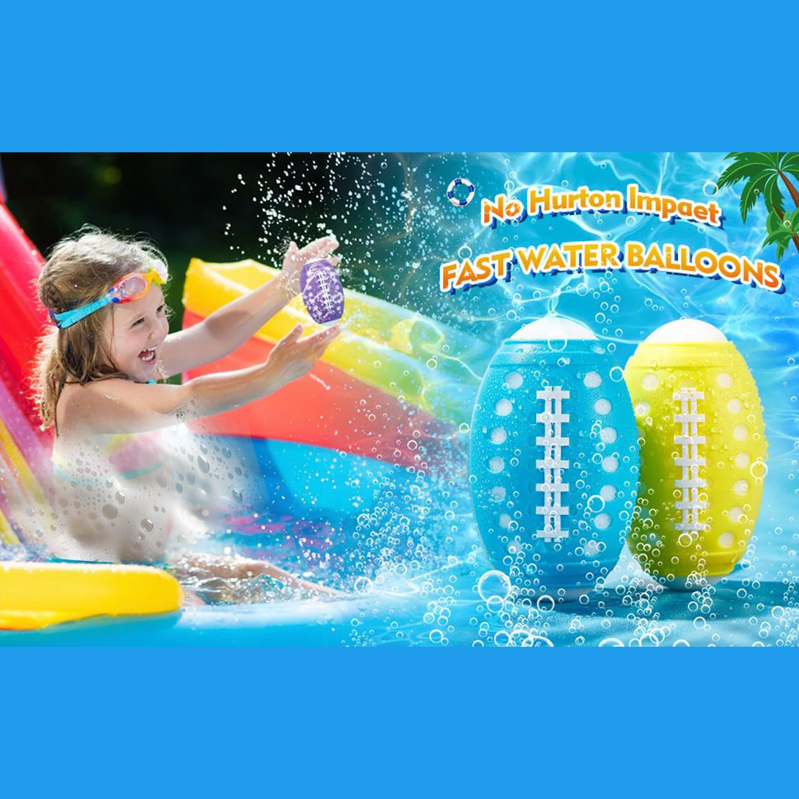Palloni D'Acqua Riutilizzabili - 6 Pezzi Autosigillanti In Silicone, Con Rete, Per Estate E Giochi In Acqua