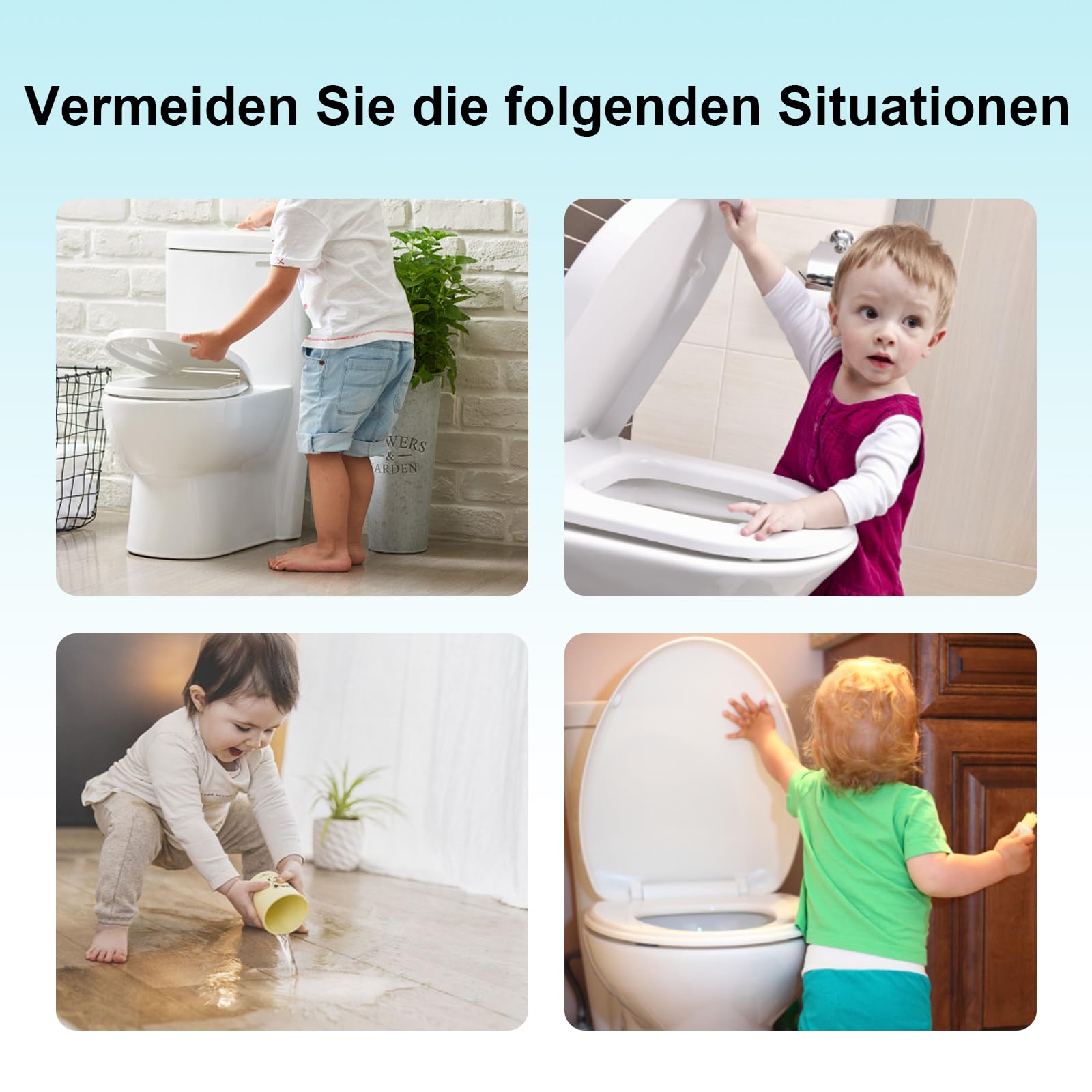 Kindersicherung Toilettenschloss WC Schloss Babysicheres Toilettendeckelschloss