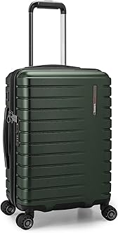 Archer Polycarbonate Hardside Spinner Luggage Set, Tie Down Straps, Green, Carry-On 21-Inch