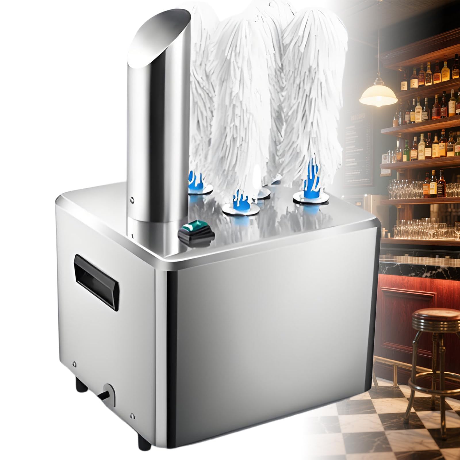 Cette Machine Professionnelle à Polir Le Verre en Acier Inoxydable, éQuipéE d'une Fonction De SéChage à Air Chaud, Est IdéAle pour Les Cuisines De Bars Et De Restaurants