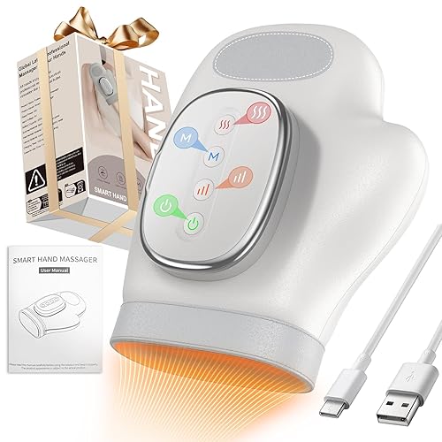 Professional Hand Massager with Heat Compression Therapy, 3 Massage 4
