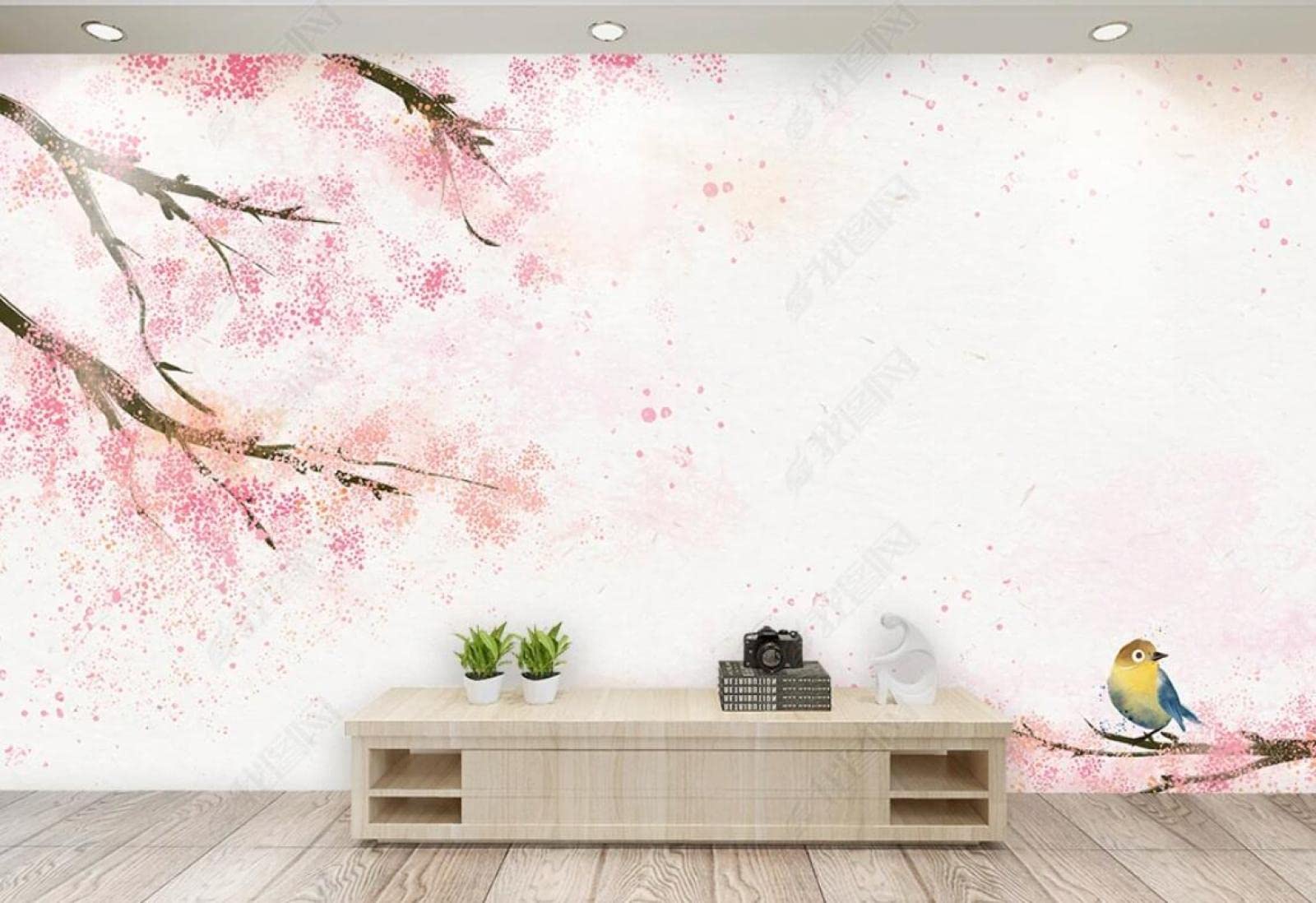 Papier peint panoramique fleurs de cerisier pour une ambiance romantique