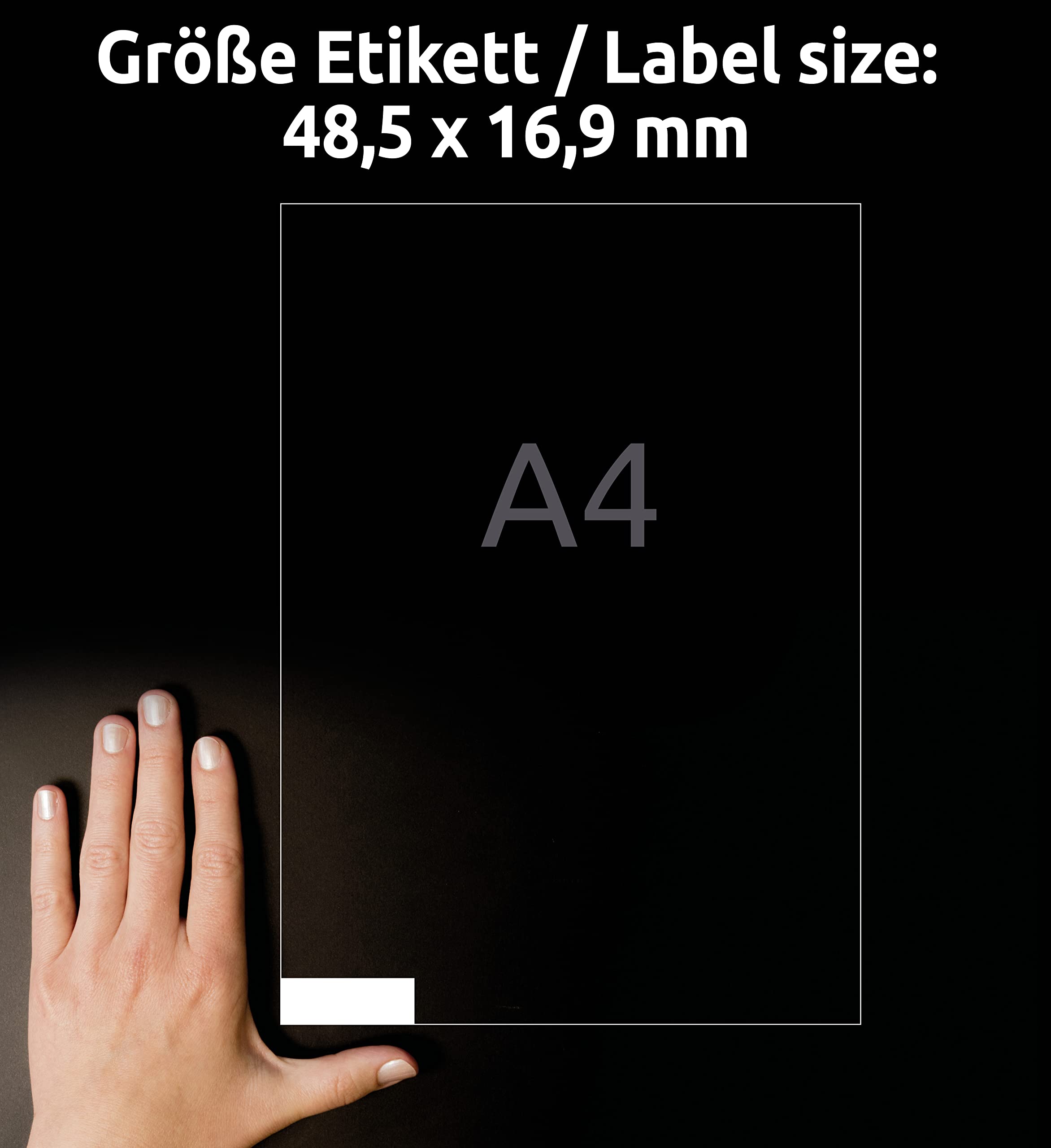 AVERY Zweckform 3667-200 Universal Etiketten (12.800 plus 1.280 Klebeetiketten extra, 48,5x16,9mm auf A4, Papier matt, individuell bedruckbar, selbstklebende Aufkleber mit ultragrip) 220 Blatt, weiß