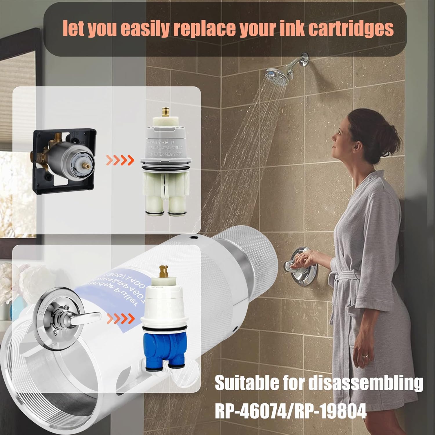 Professtional Cartridge Puller Easily Removes RP19804 RP46074 Cartridge, Compatible with Delta 1300 & 1400 Series Cartridges, Cartridge Removal Tool