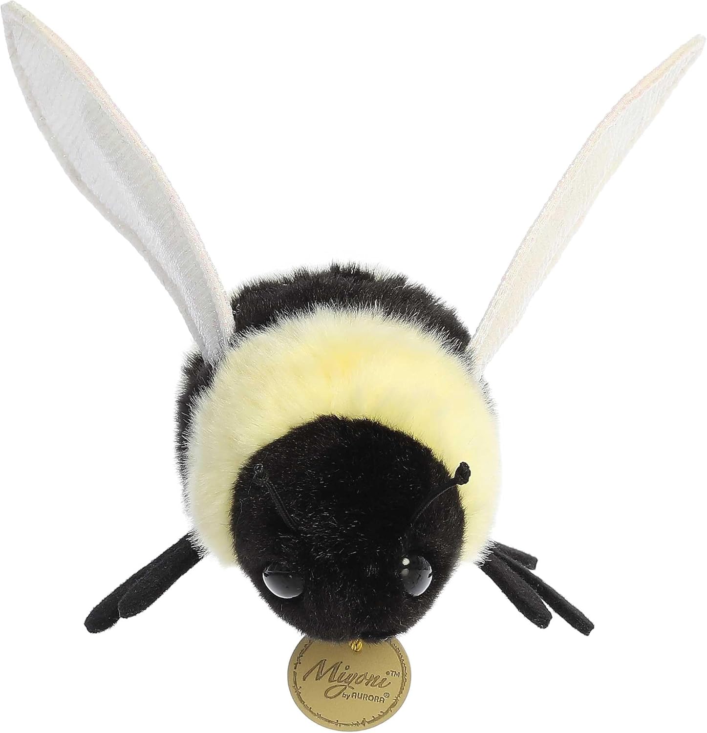 Aurora® Realistic Miyoni® Bumblebee Stuffed Animal - Lifelike Details Make a Cherished Companion - Perfect for Decorating Bedrooms or Classrooms - Yellow 7 Inches