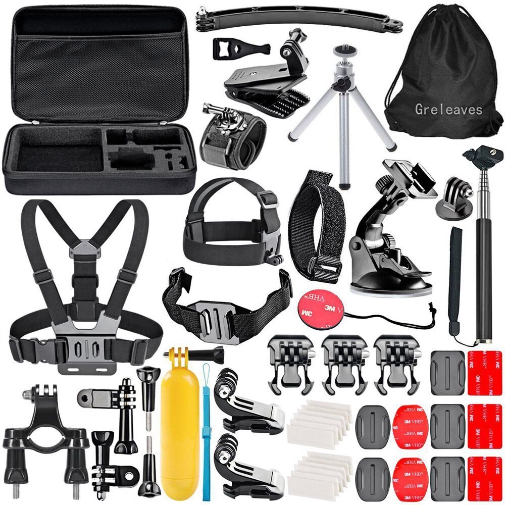 Grehome 50 In 1 Accessories Bundles Kit With Case For Gopro Hero 4 Session Gopro Hero 4 Black Gopro Hero 4 Silver Gopro Hero 4 3 3 2 1 Camera Accessory Kit For Sj4000 Sj5000 Sj6000 Buy Online