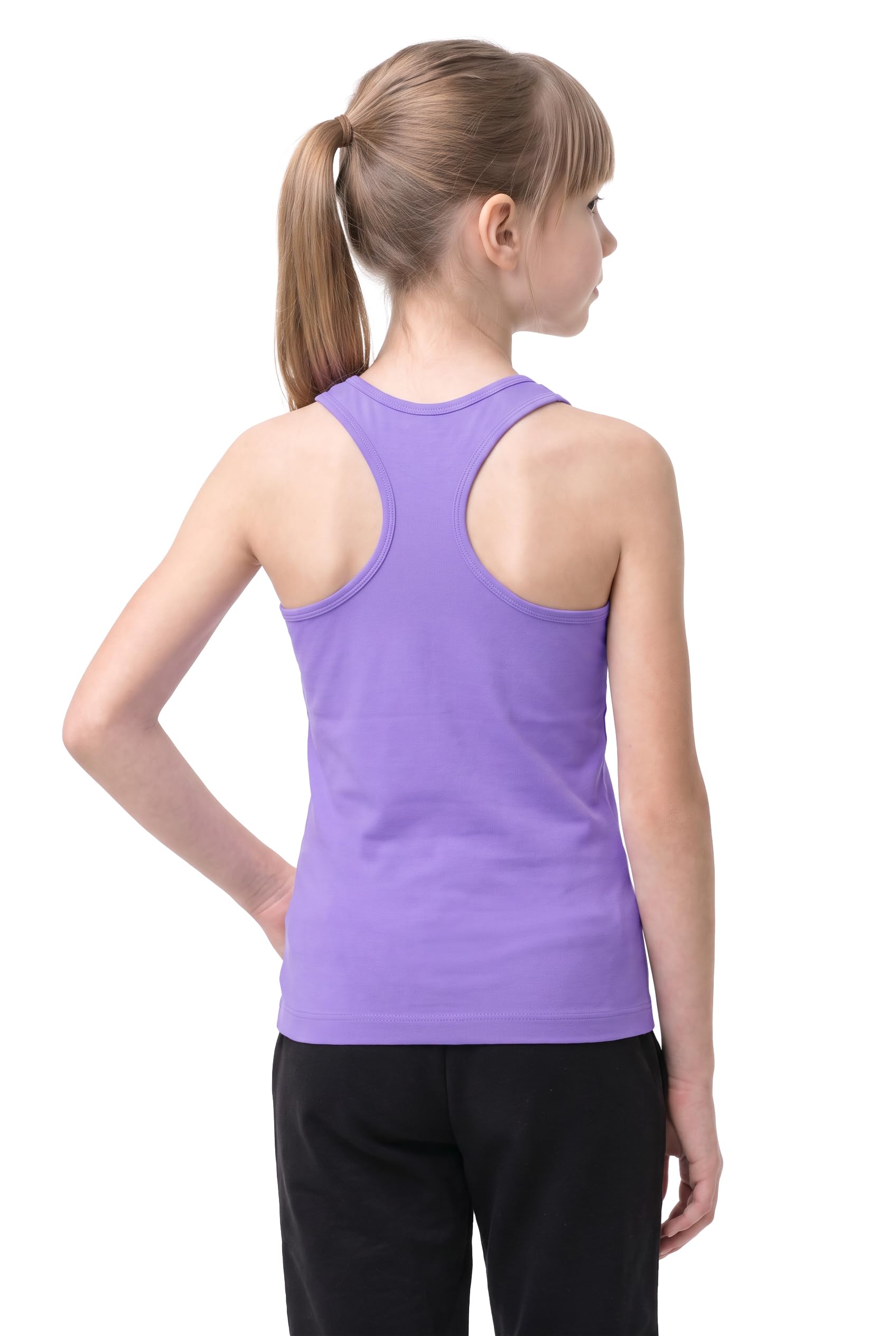 Kurve Premium Girls Seamless Supersoft Wide Strap Comfortable Racerback Tank (Made with Love in The USA)