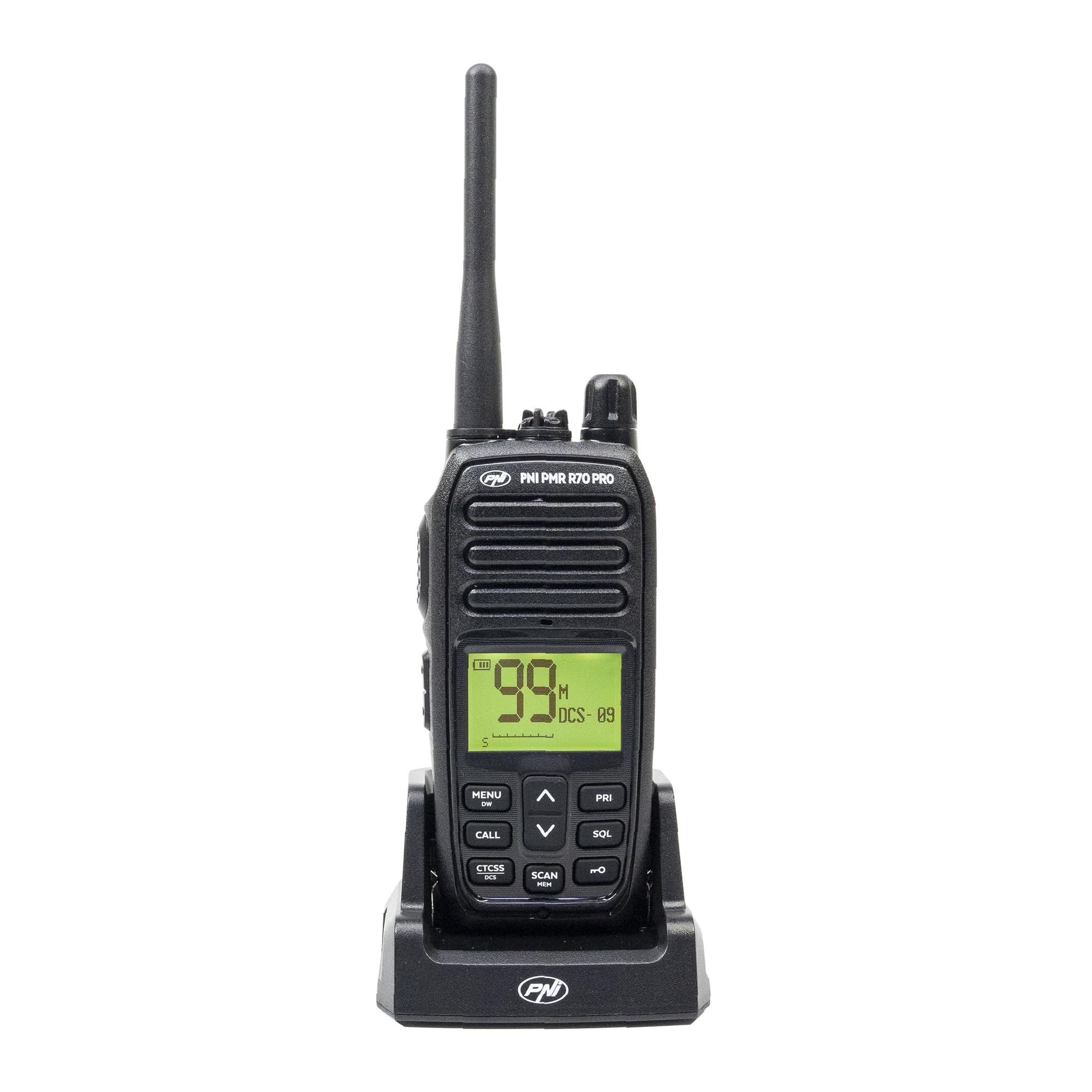 Przenośna stacja radiowa PNI PMR R70 PRO 446 MHz, 16 kanałów 0,5 W, 99 programowalnych kanałów PC, 50 CTCSS i 166 DCS tonów, IP67, nie wymaga licencji