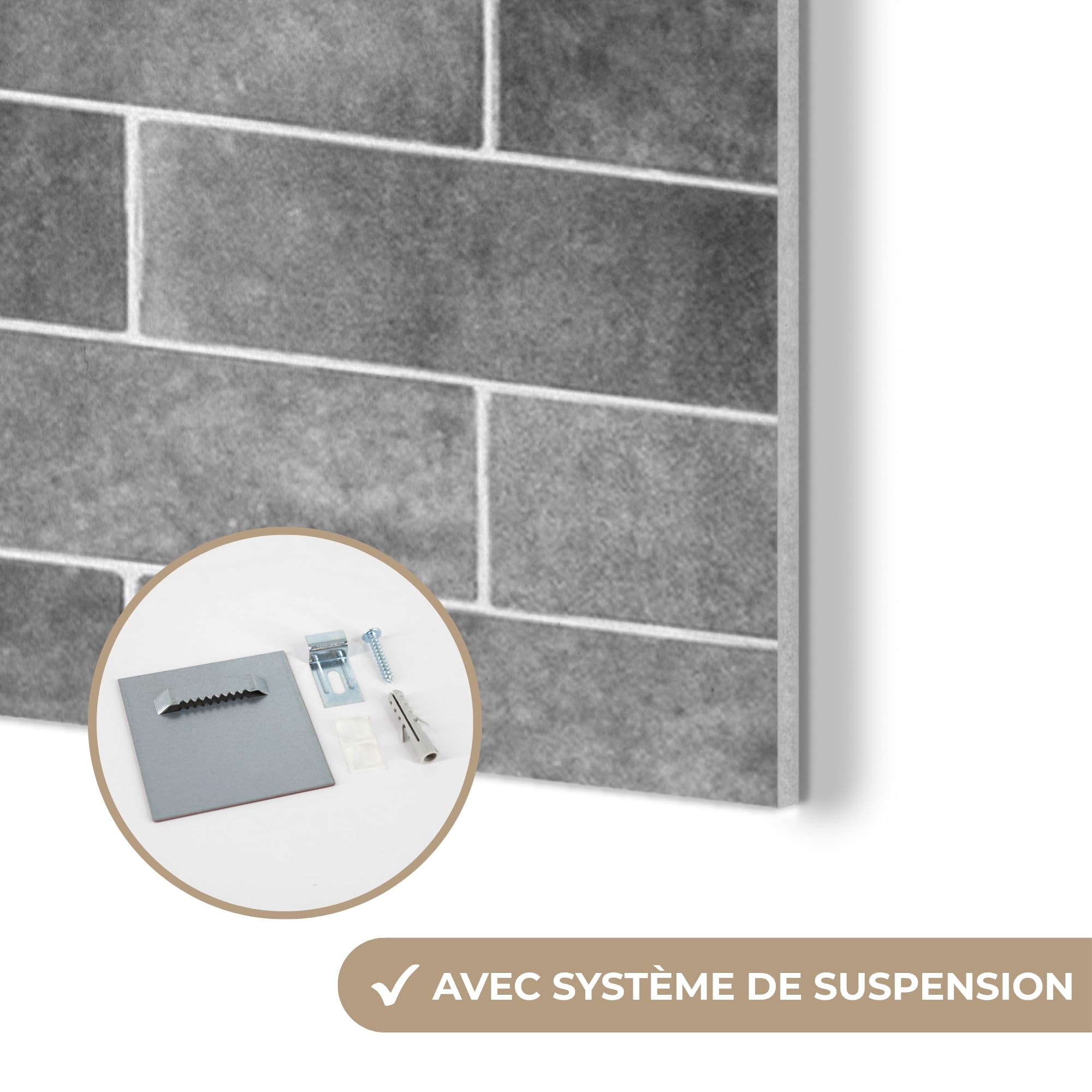 MuchoWow© Paneles Acusticos Decorativos 60x80 cm Acoustic Panel Acustico Decorativo Aislante Insonorizacion Decoracion Habitacion Diseño Moderno InsonorizarAzulejos - Pared - Gris - Negro