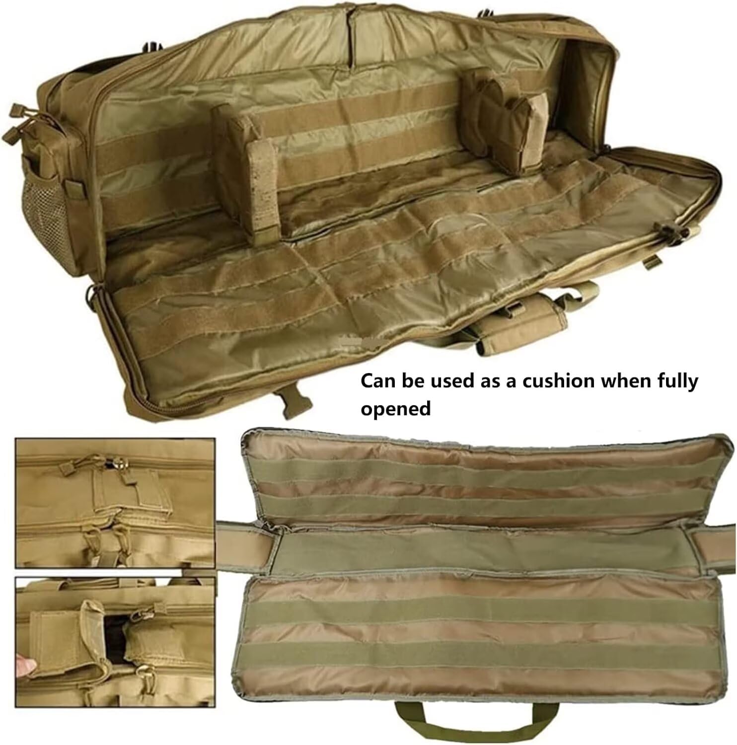Generico Borsa Porta Fucile Sacca Custodia Softair Soft Air Caccia con Tasche ed Imbottitura Militare 100 cm