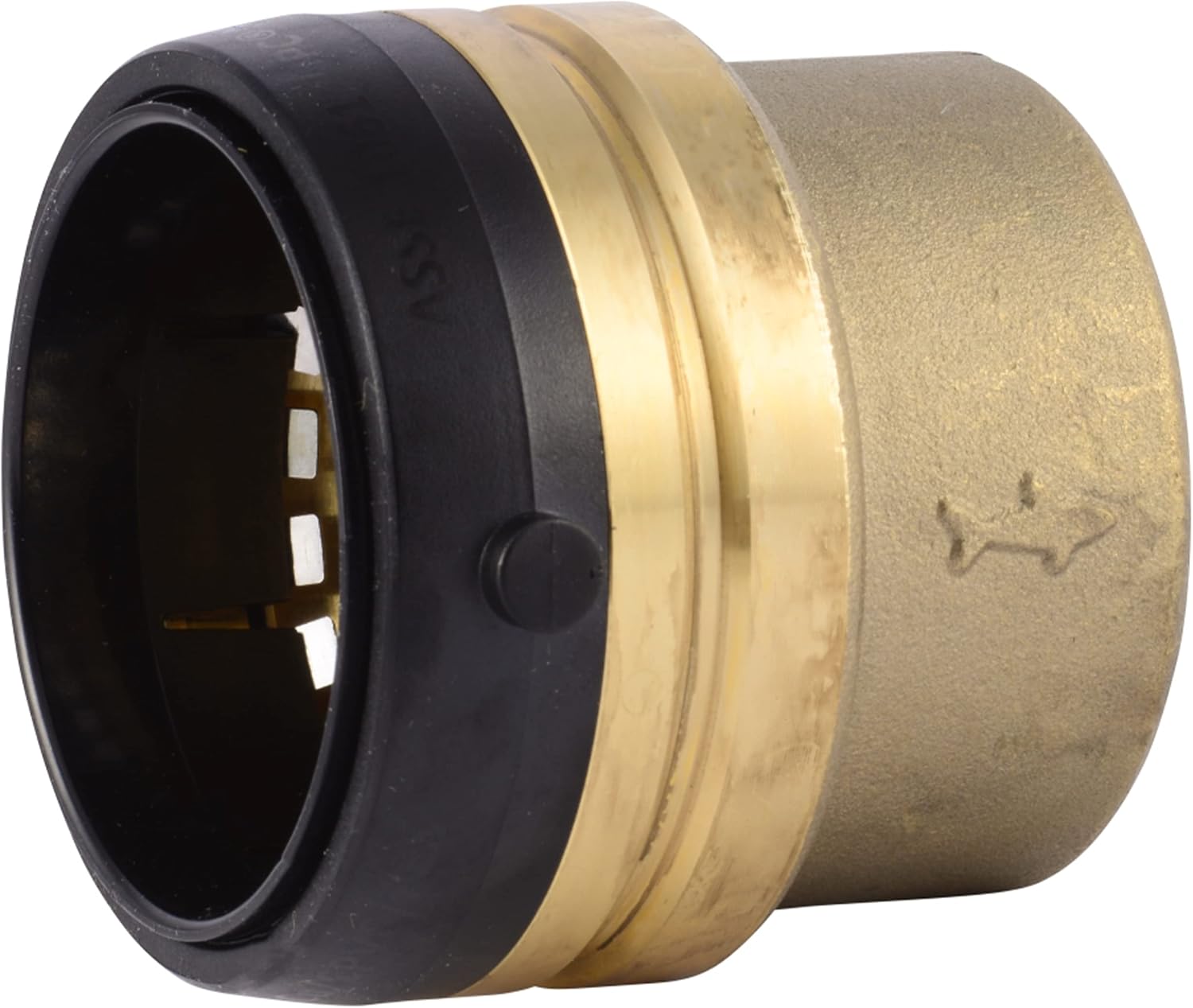 SharkBite 2 Inch Push Cap, Push to Connect Brass Plumbing Fitting, PEX Pipe, Copper, CPVC, PE-RT, HDPE, UXL0454