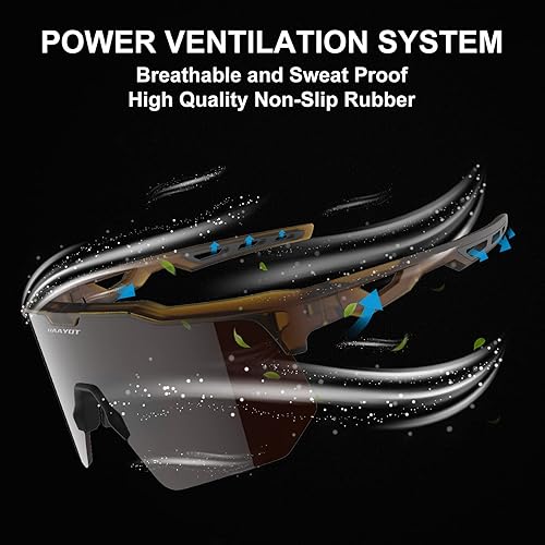 Miniatura 6 de HAAYOT Polarized Sports Sunglasses for Men Women Youth Baseball Cycling Running Softball Biking Glasses with 5 Lenses