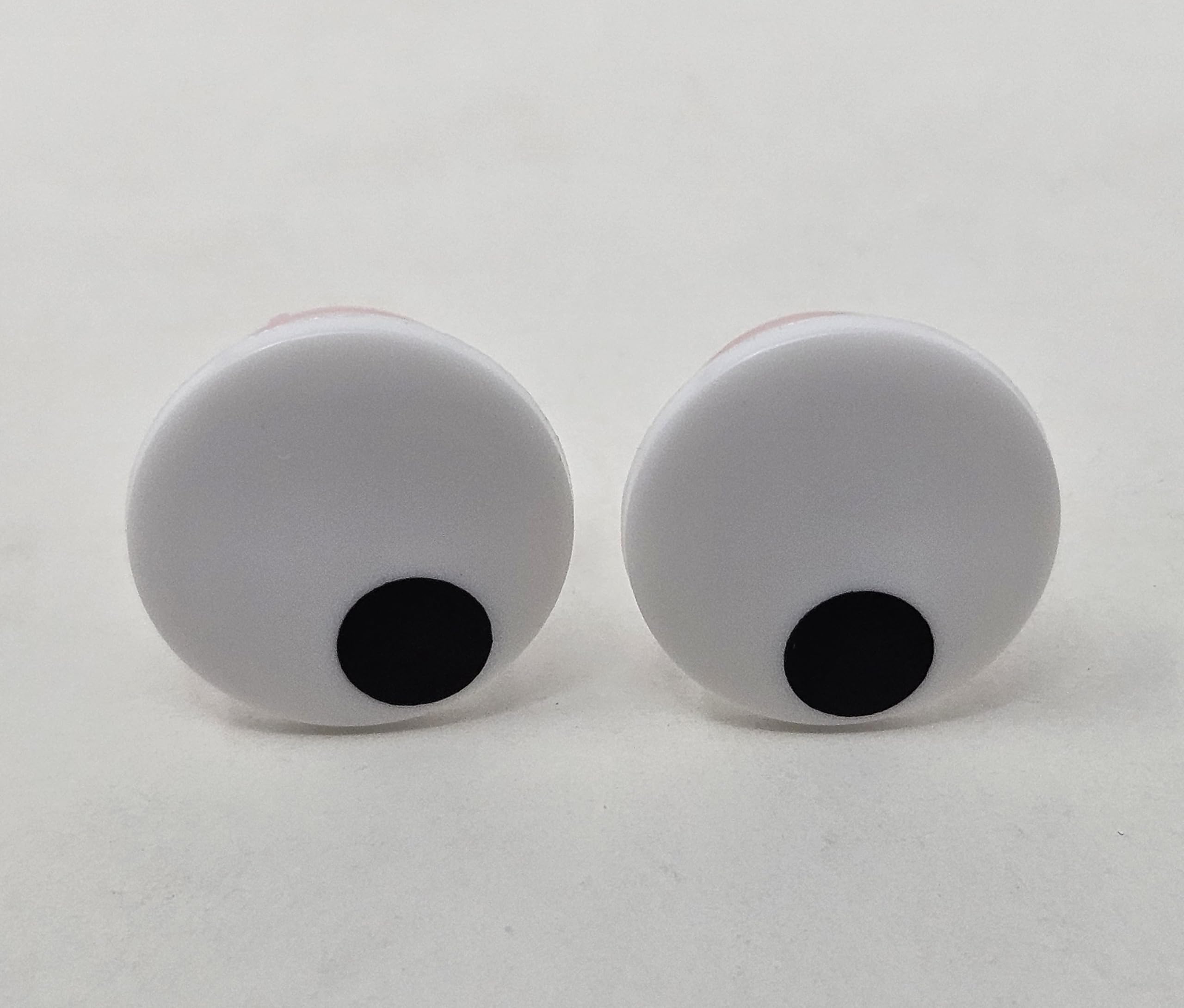 Pair of Zim's 18mm Round Black and White Dot Comical Cartoon Plastic Safety Eyes for Craft Amigurumi Dolls, Toys or Puppets (Pack of 6)