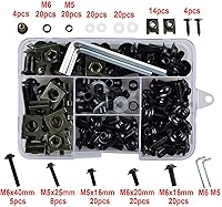 Vista 4 de Kit de pernos de carenado de motocicleta, 177 piezas, tornillos de carrocería, repuesto de tuerca, aleación CNC, M6, M5, perno de motocicleta