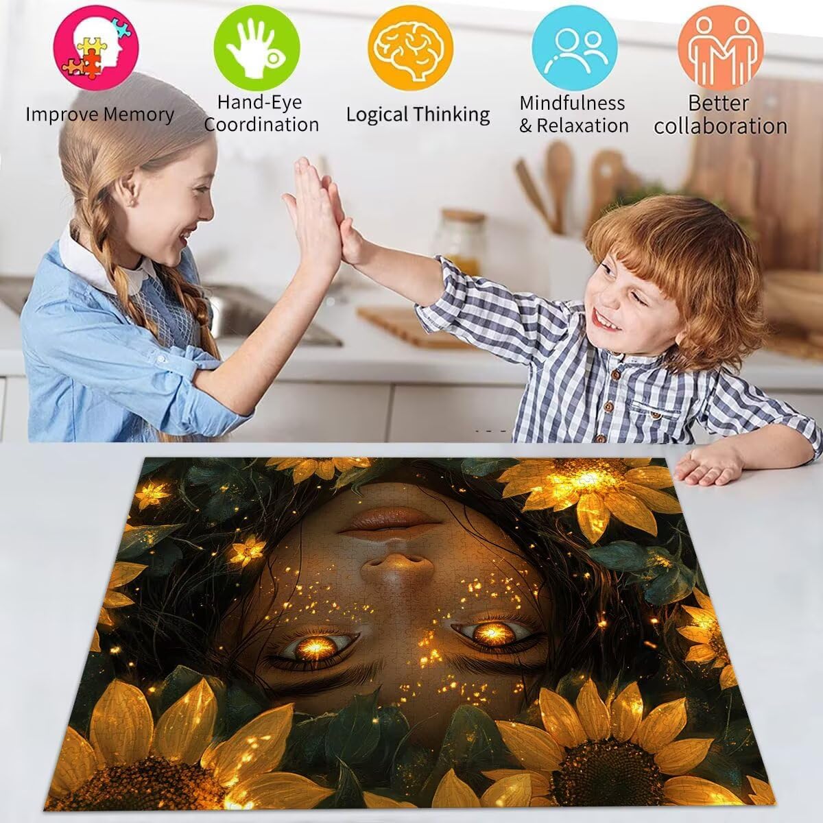 Puzzle Erwachsene 2000 Teile Frau Blume Educa Jigsaw für Kinder ab 8 Jahren Mädchen Jungen, Erwachsene Impossible Klassische Puzzles Schwer, Anspruchsvoll Spielspaß, Als Familienspiel 70x99cm t-804
