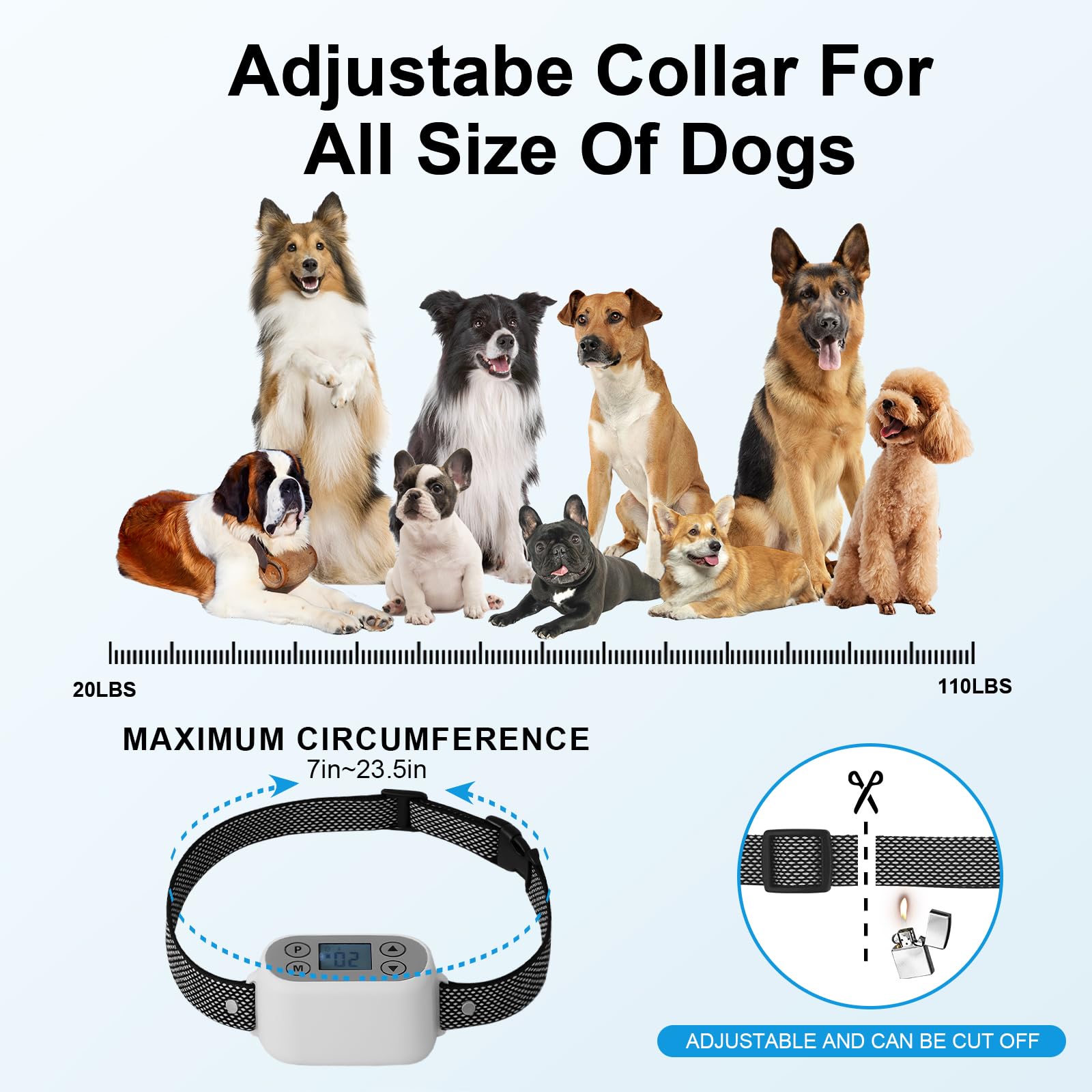 GPS Wireless Dog Fence System with App Control - No Subscription & No Wire, up to 984 FT IPX7 Waterproof Electric Pet Containment Collar with Beep/Vibration/Shock, Support up to 5 Dogs(White) - image 4