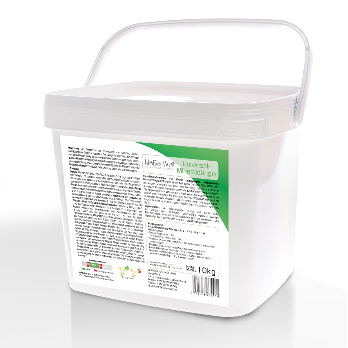 Fertilizzante minerale universale per piante, fertilizzante universale, 10 kg