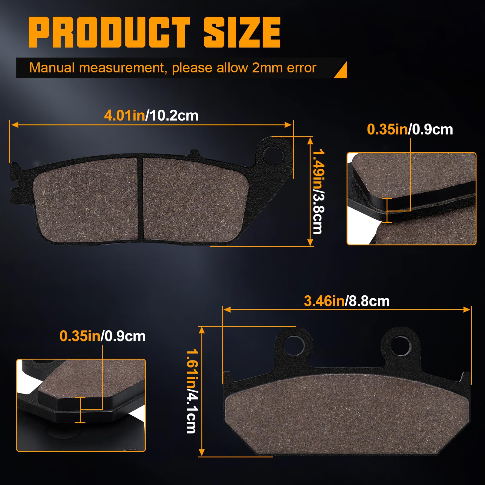 Pastiglie freno anteriori e posteriori per Suzuki AN650 AN 650 Burgman Skywave 650 2003-2016 AN650 Burgman/ABS/Executive 2004-2012