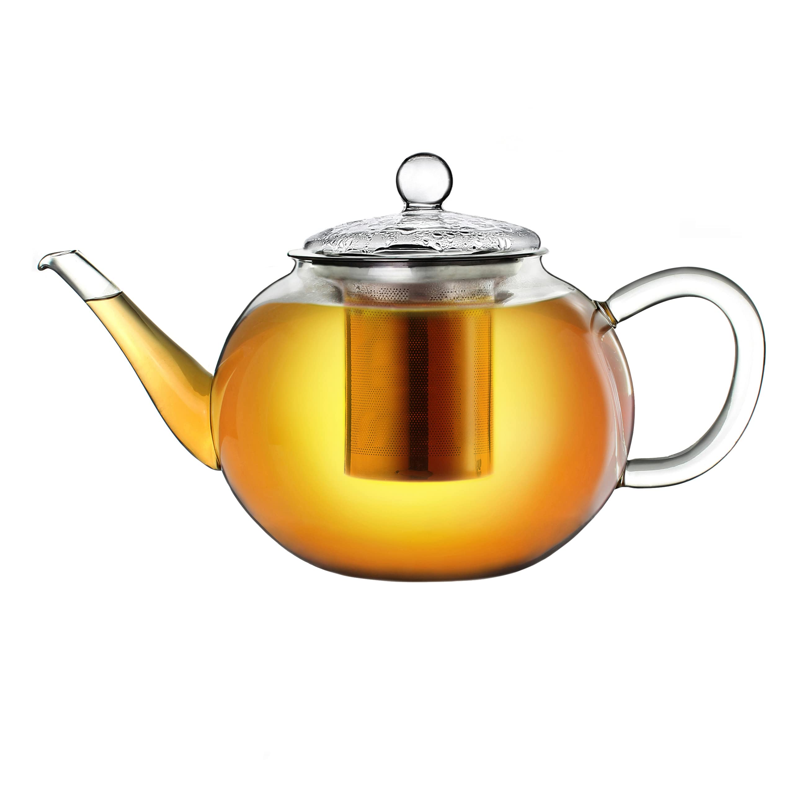 Buy Creano Glass teapot 40.6 oz (1200ml), Tea Maker with Integrated Stainless Steel Strainer and