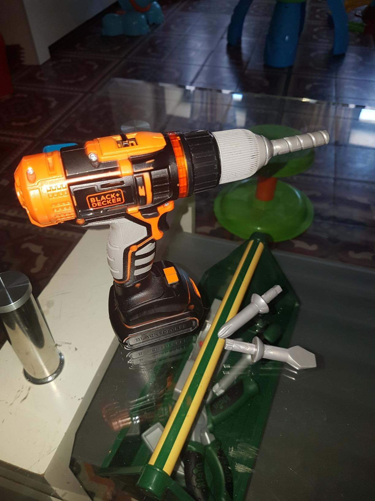 Smoby - BLACK+DECKER - Perceuse Visseuse Electronique - Jouet Bricolage Enfant - 2 Vitesses 