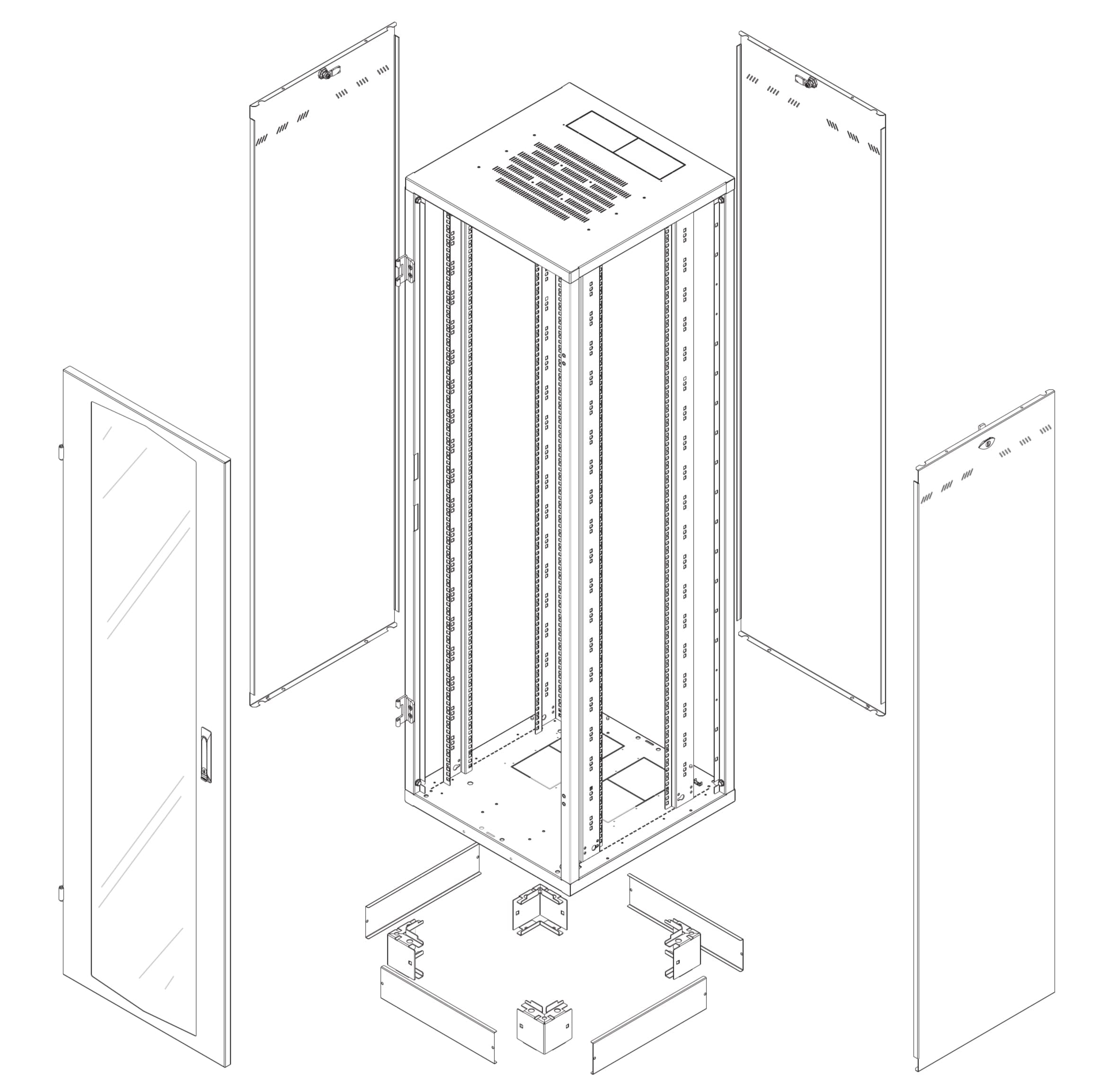Intellinet 160968 Armadio Rack NextGen 19" 600x600 33U Grigio Grigio