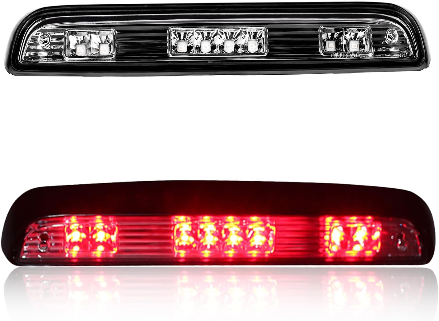 LED 3rd Brake Light, High Mount Stop Light, Third Brake Light Assembly Compatible with 1992-1996 Ford F150/ Bronco, Fit 92-97 F250 F350, Fits Models Without Rear Cargo Light, Chrome Chrome 1992-1996 Ford F150