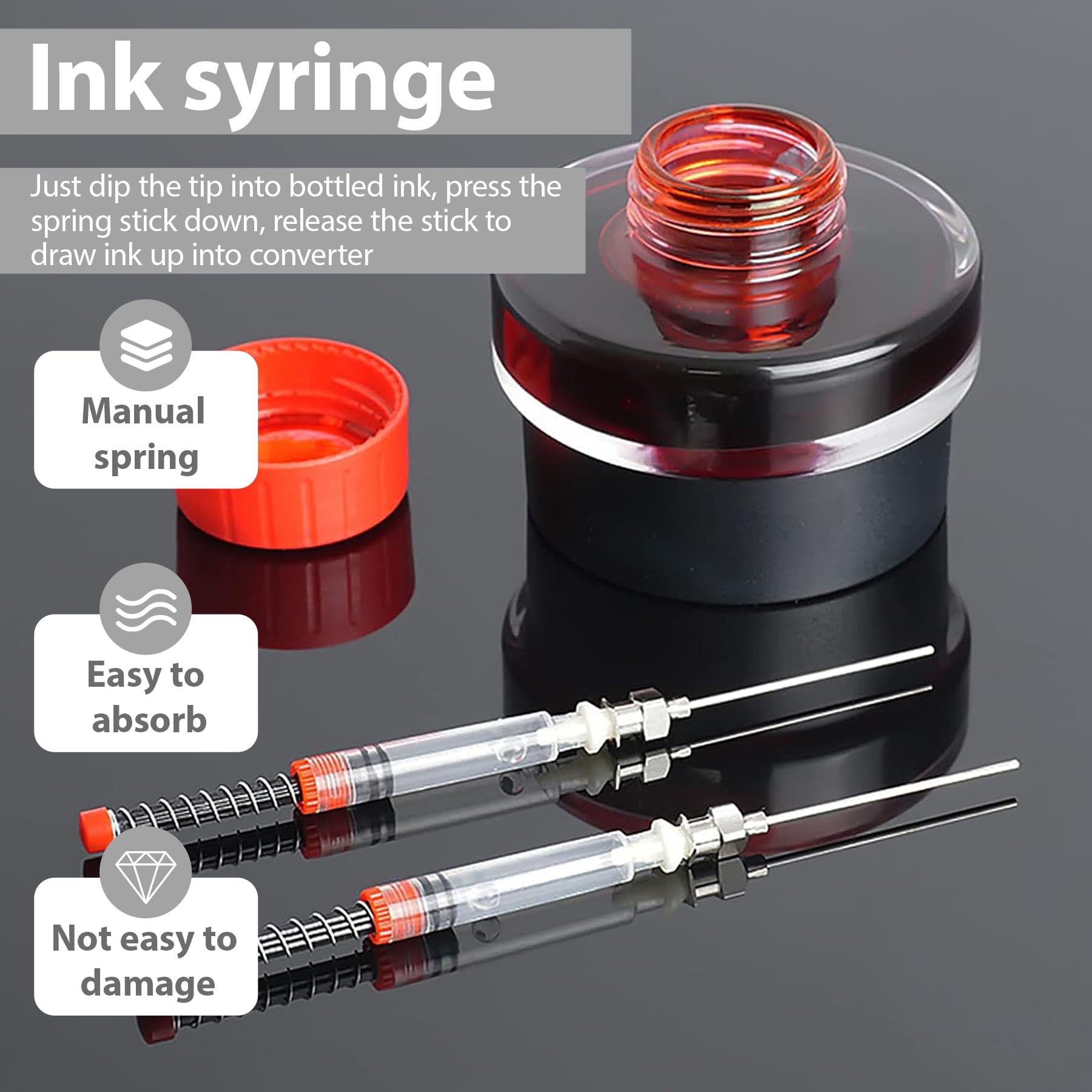 Fountain Pen Ink Syringes - Refill & Clean Pens -5
