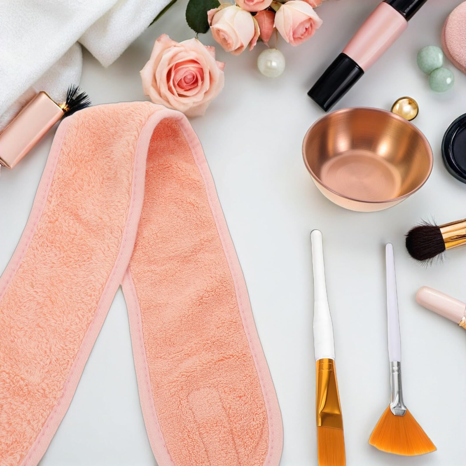 Gesichtsmaskenpinsel und Schalen Set mit Kosmetikstirnband für Hautpflege und Spa-behandlungen Inklusive Reinigungs und Desinfektionszubehör für Professionelle Anwendung