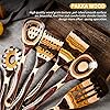 Gudamaye 7-Piece Brown Pakkawood Utensils Set – Sturdy, Eco-Friendly, Wooden Spoons for cooking, Wooden Utensil for cooking, Wooden Kitchen Tool, Home & Kitchen Gifts for Men and Women #4