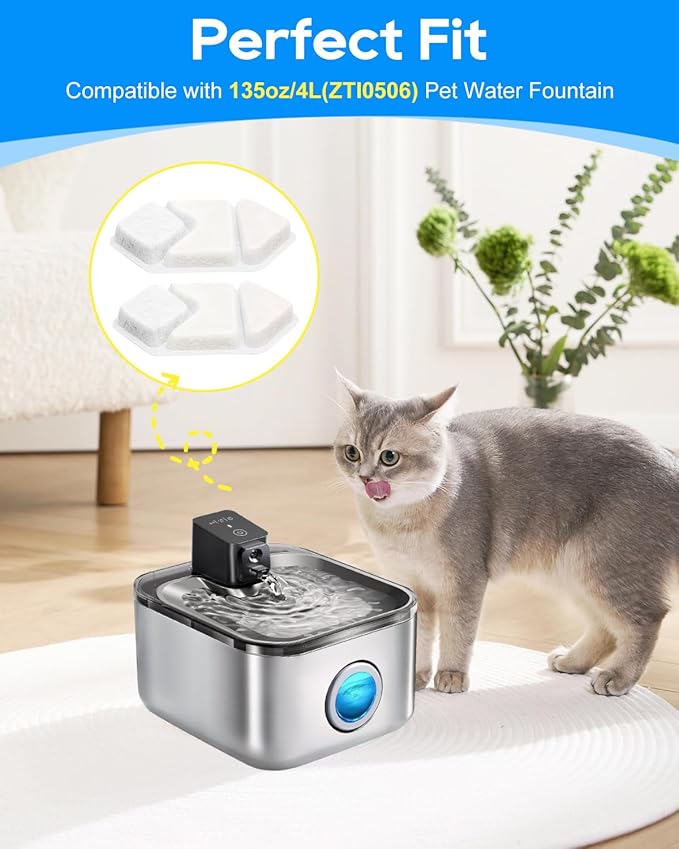 Filtros Repuesto para Fuente de Agua Gatos MyfatBOSS 8+8 Unidades miniatura 2