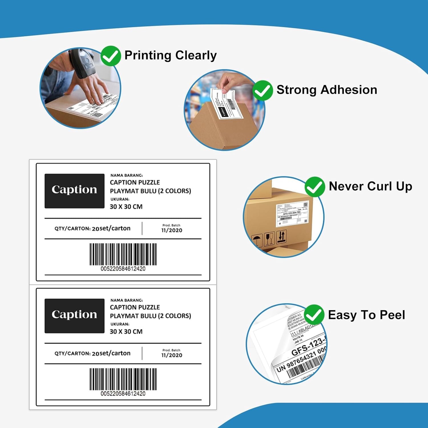 5-1/2" x 8-1/2" Half Sheet Labels, 200 Blank White Matte Finish Printable Inkjet/Laser Printer Labels - Image 4