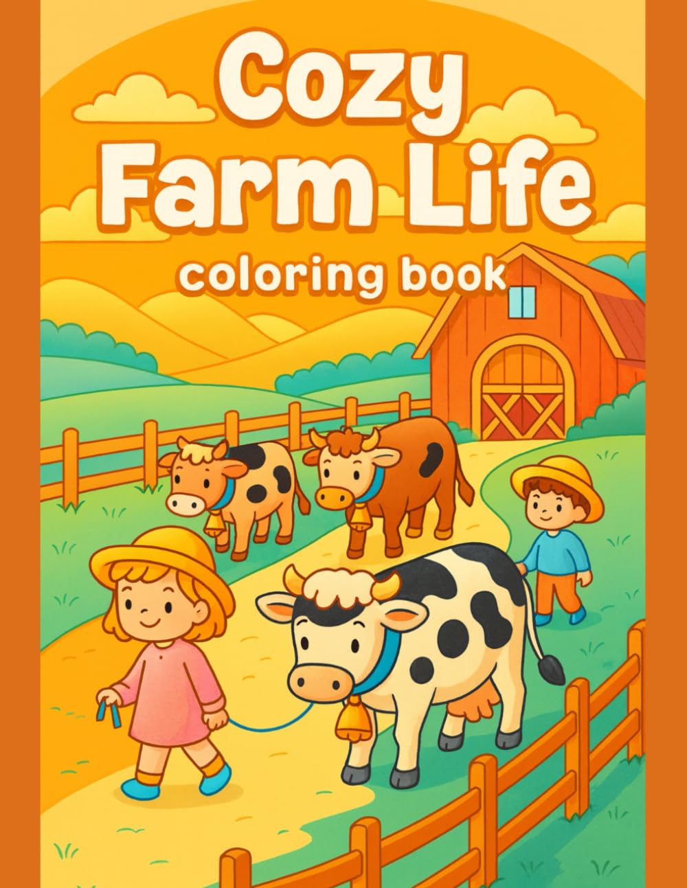 Cozy Farm Life Coloring Book Cute Country Scenes for Relaxing Creative Fun: 50 Adorable Barnyard Adventures with Friendly Animals, Simple Rural Moments, and Heartwarming Countryside Illustrations