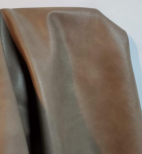 Miniatura 8 de Piel sintética vegana marrón caramelo de cuero sintético de 0.035 in Madison 12 yarda 18-20 pulgadas de ancho x 54 pulgadas de largo, tapicería