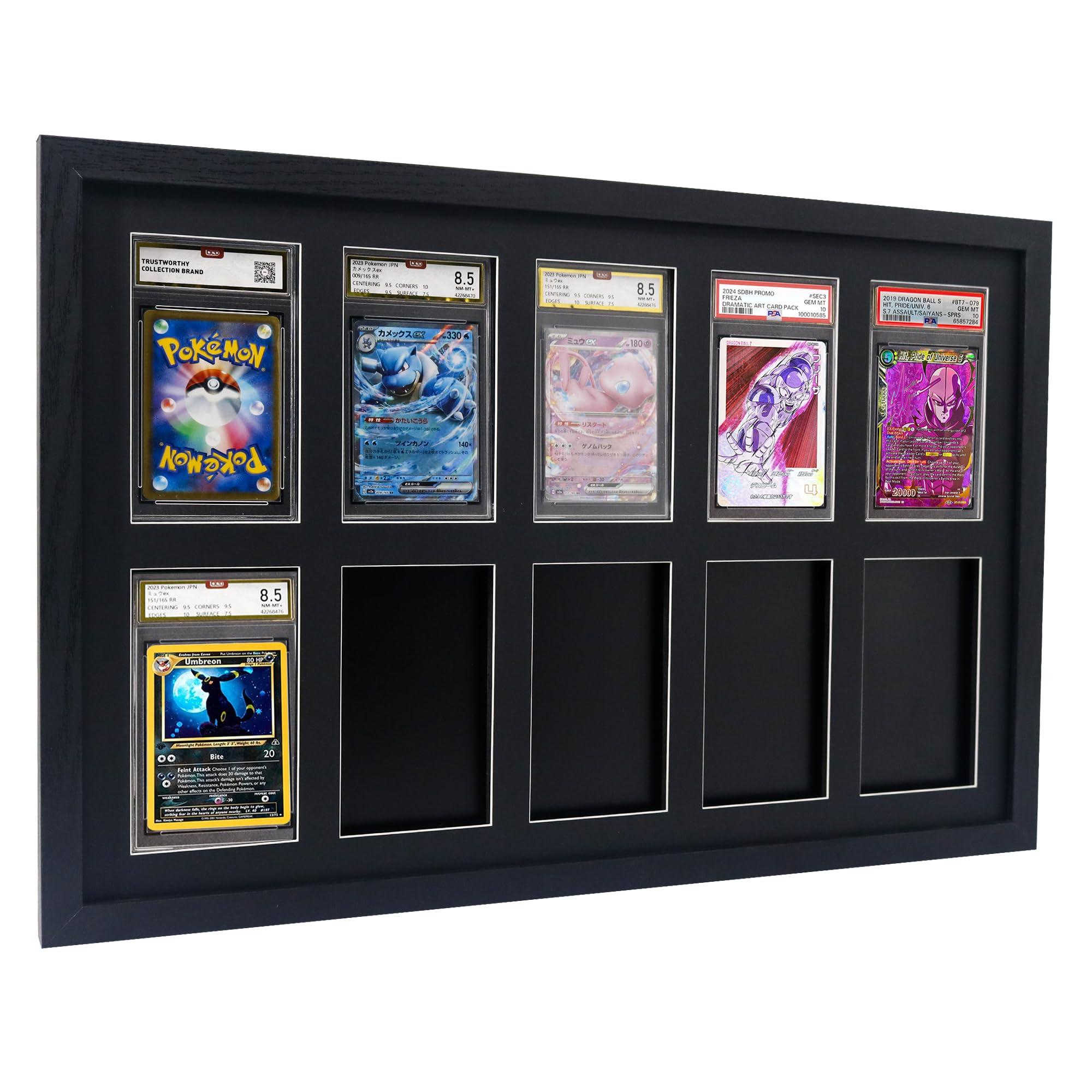 psa graded pokemon card 10 slot display Amazon.com: FramePro PSA Graded Card Display Frame, Wall Mount Baseball  Trading Card Display Case ONLY fit for PSA Slabs, Display for Basketball  Football Hockey Pokemon MTG Yugioh Cards 10 PSA : Sports