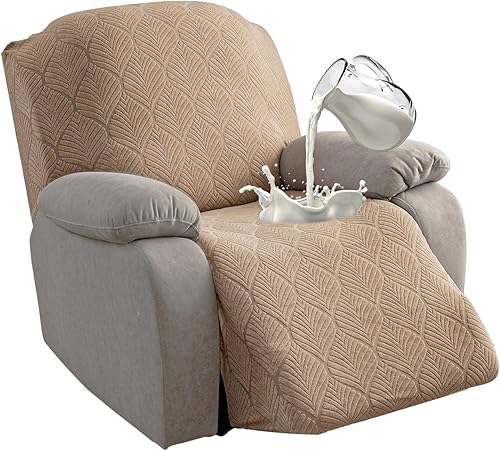 Miniatura 29 de Fundas de sofá reclinable 100% impermeables, 3 piezas cubiertas elásticas para sofá reclinable para sofá de 3 cojines, apto para mascotas, fundas de