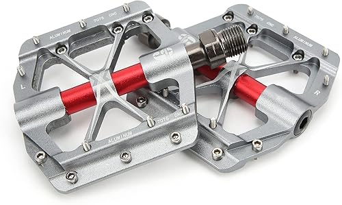 SPYMINNPOO Pedales de bicicleta, pedales de bicicleta de montaña de 3 rodamientos, pedales planos de bicicleta de MTB, pedales de aleación de