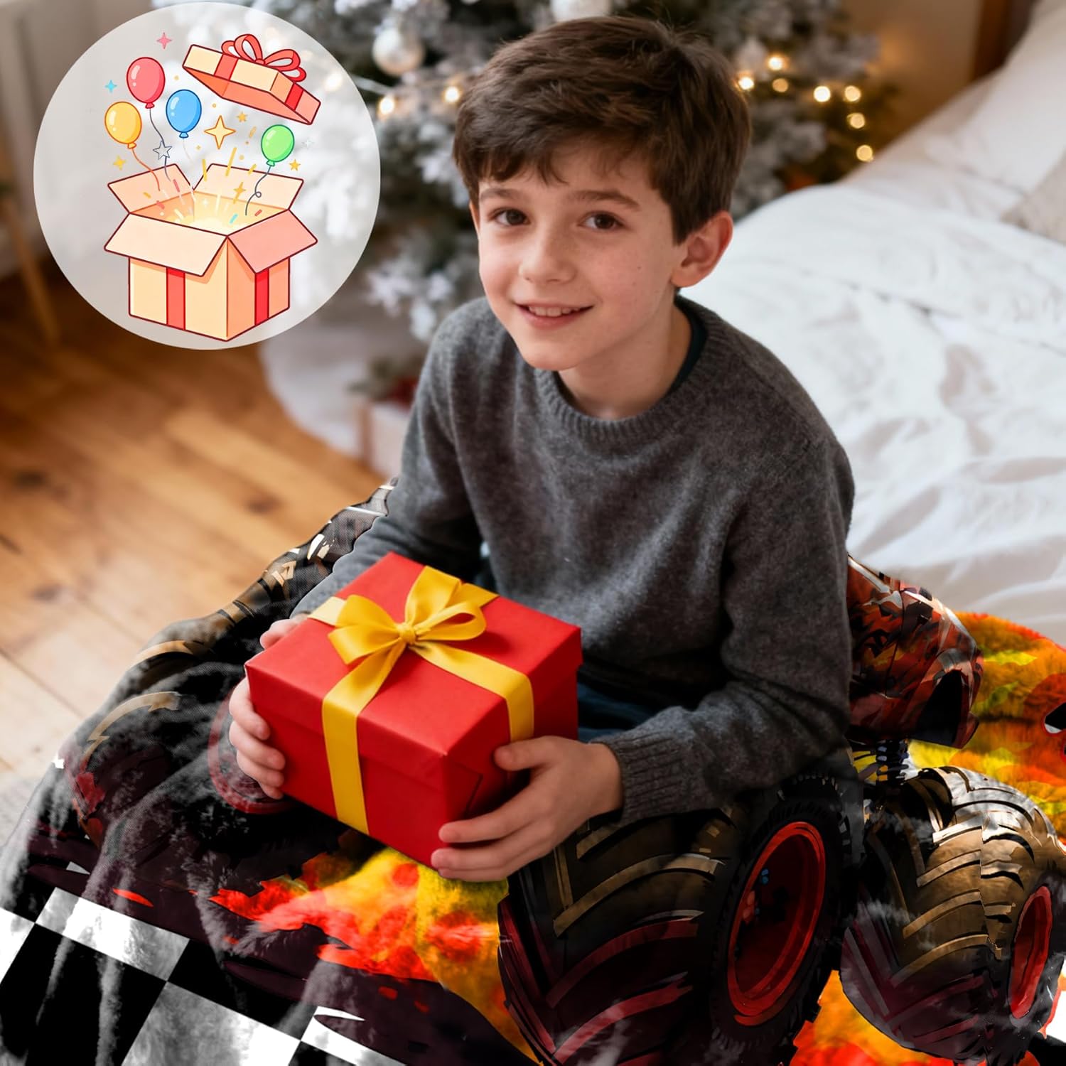 Truck Throw Blanket for Teens Girls Boys Kids, Fleece Soft Cozy Warm Fuzzy Blanket Blankets Accessories for Bed Couch Home (Truck, 50"x40") - Image 7