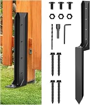 1PC Heavy Duty Fence Post Repair Stakes, Steel Fence Post Repair Kit with Nails, Drill, Garden Fence Ground Spike for Reinforcement, Ground Spike for Tilted/Broken Wood Fence