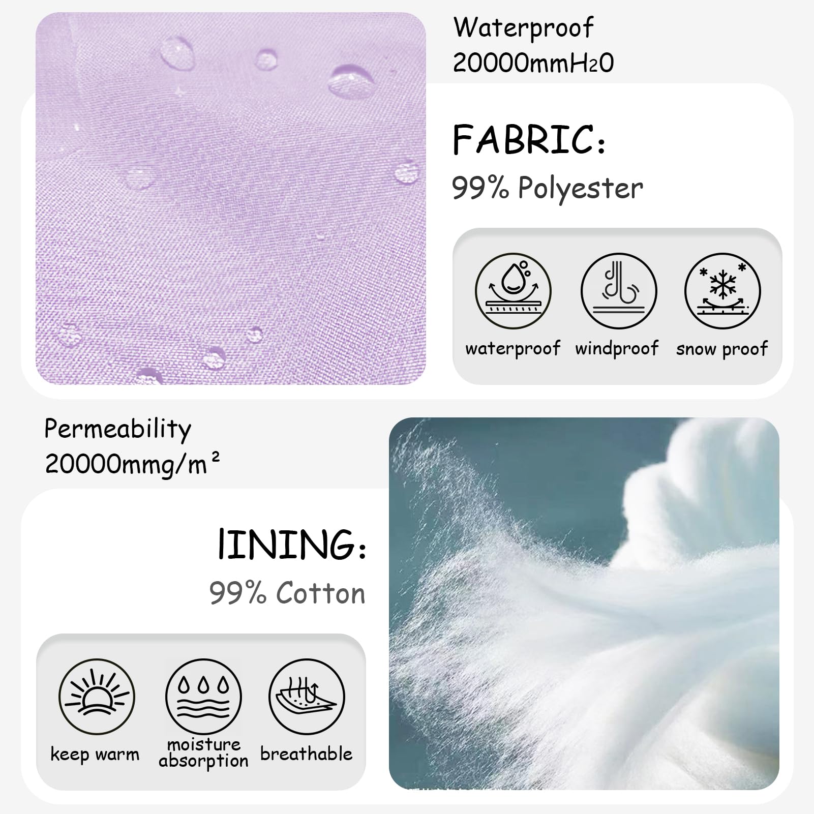Tuta da Sci Bambini Unisex Impermeabile Set 2 Pezzi Giacca con Cappuccio + Salopette da Neve Tute de Neve Ragazzi e Ragazze Antivento