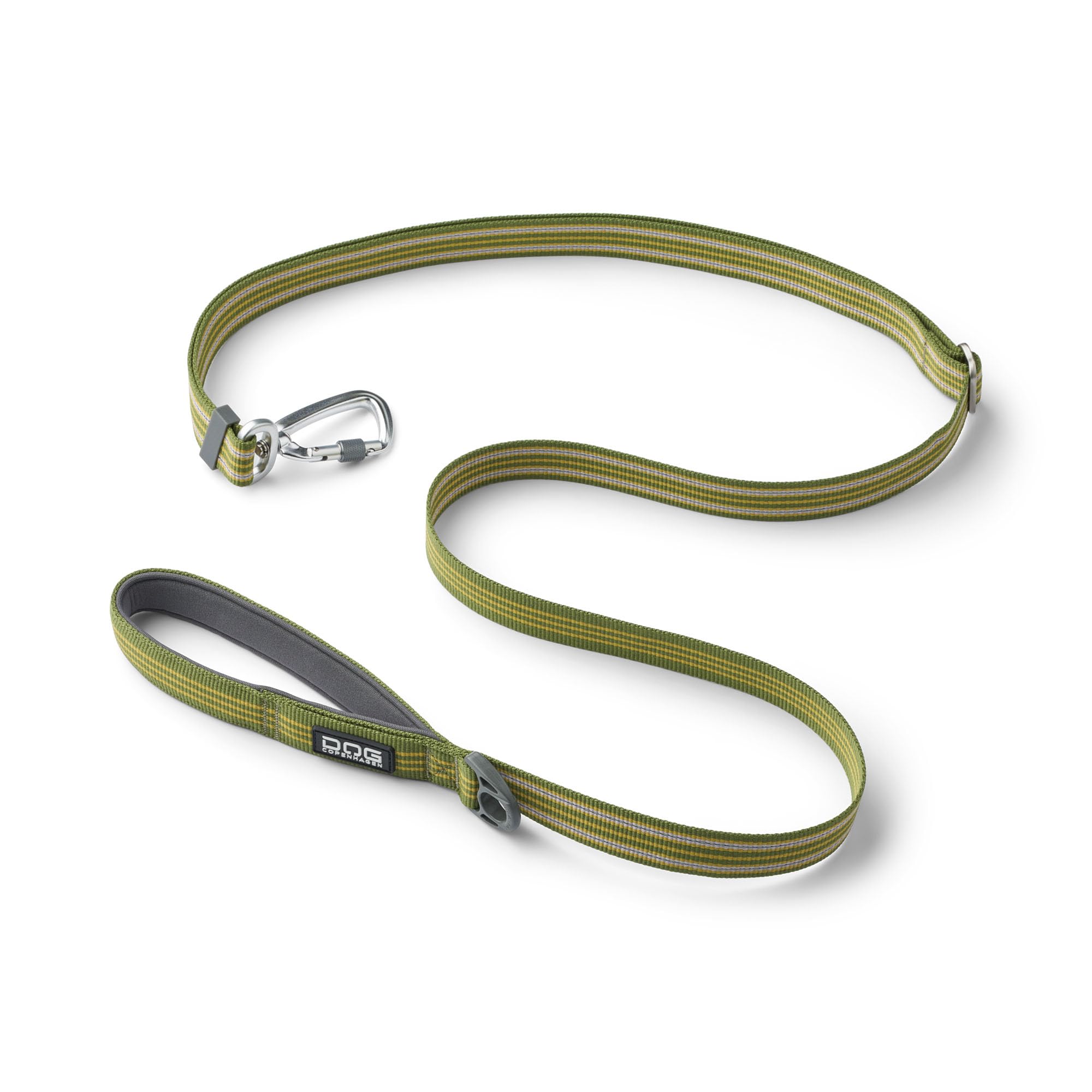 DOG Copenhagen Urban Freestyle 3.0 Dog Lead - Training Lead for Dogs - Adjustale Dog Leash - Padded for comfort - Reflective Trims - Strong Aluminum Carabiner, Hunting Green, L