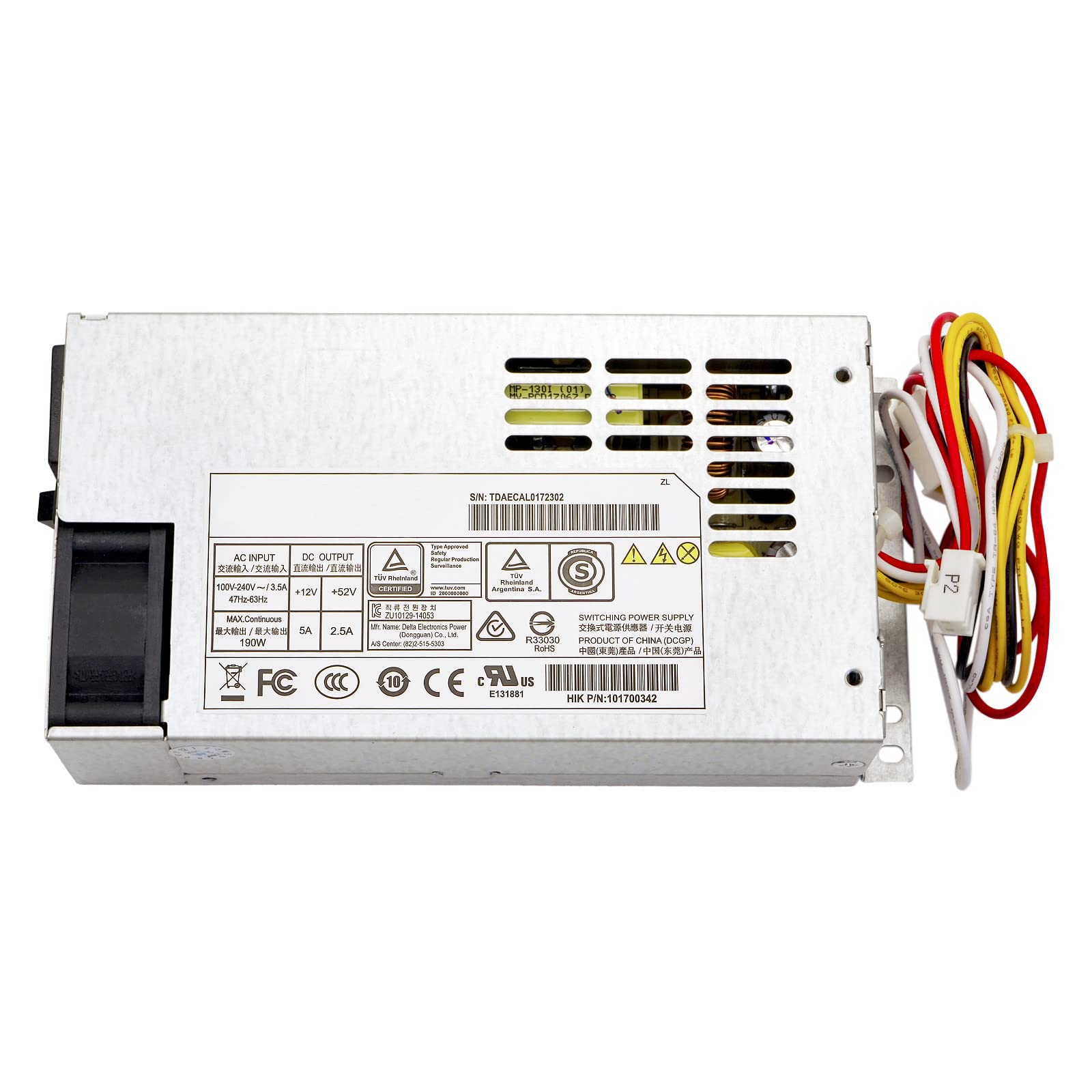 Power Supply DPS-200PB-185A 190W Replacement for Delta AC 100-240V 3.5A 47-63HZ