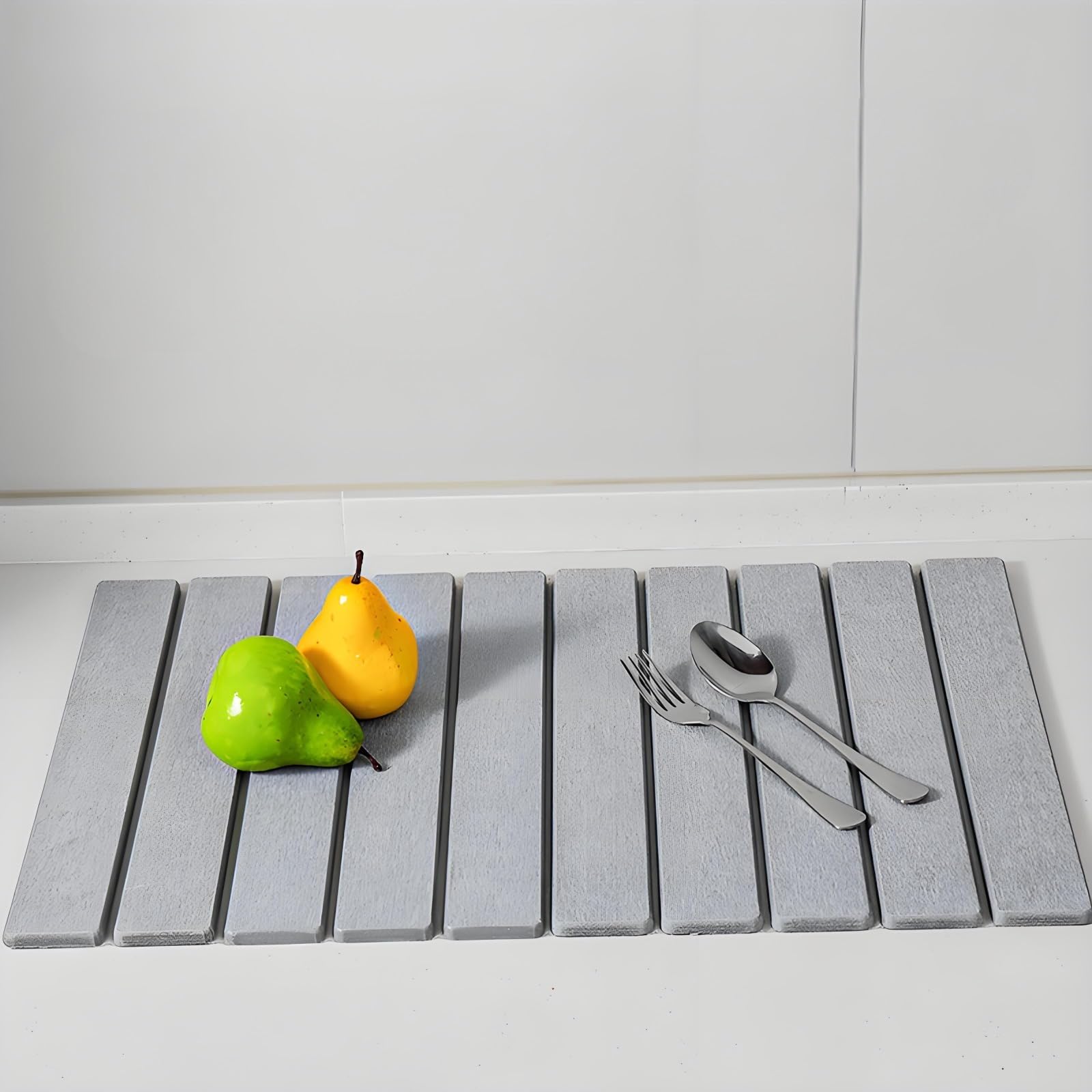 Schnell trocknende Steinmatte für die Küche – saugfähiges, wiederverwendbares Abtropfpad, faltbare Abtropfmatte, perfekter Arbeitsplattenschutz für effiziente Küche und Geschirrtrocknung