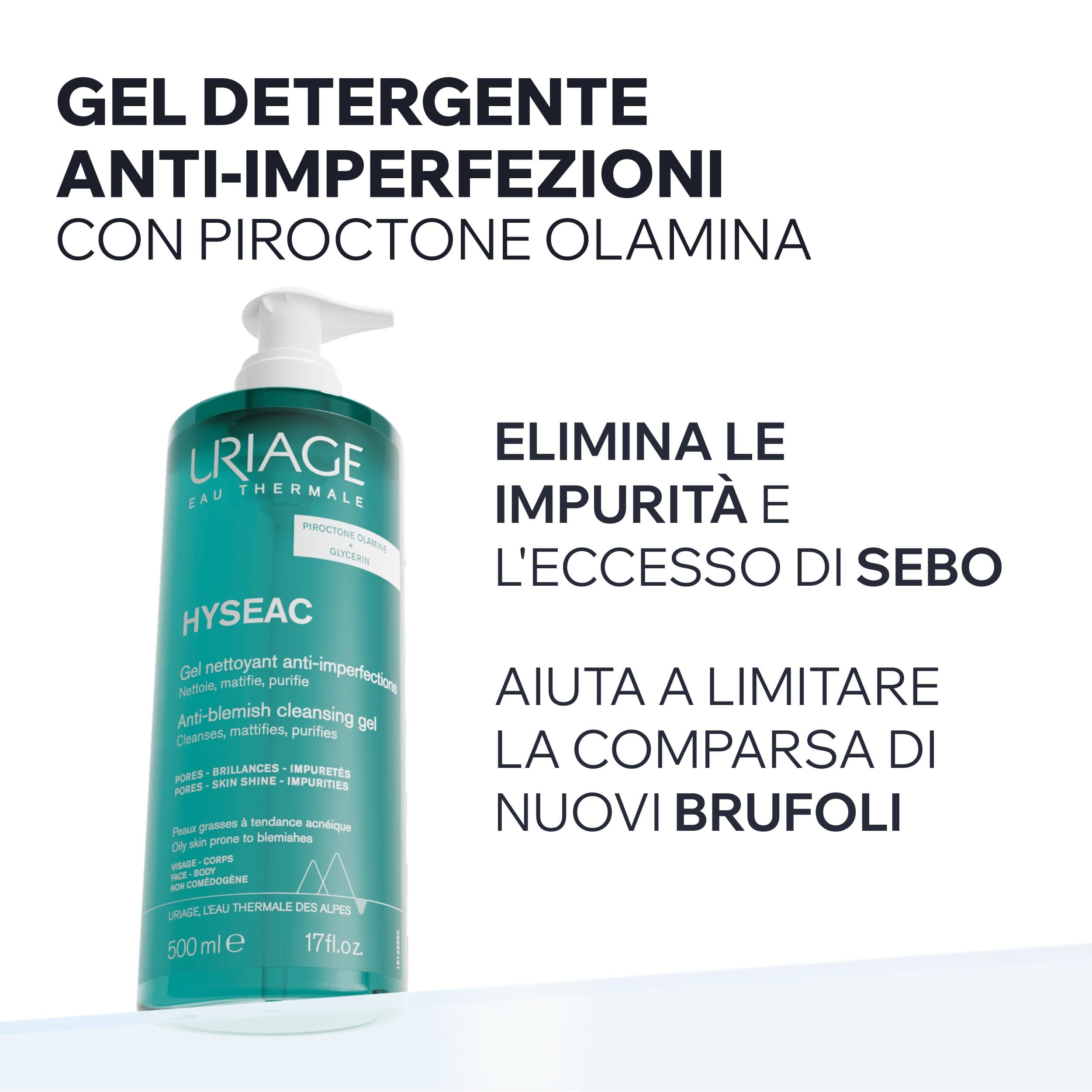 Uriage Hyseac Gel Detergente Purificante Anti-Imperfezioni 500 ml