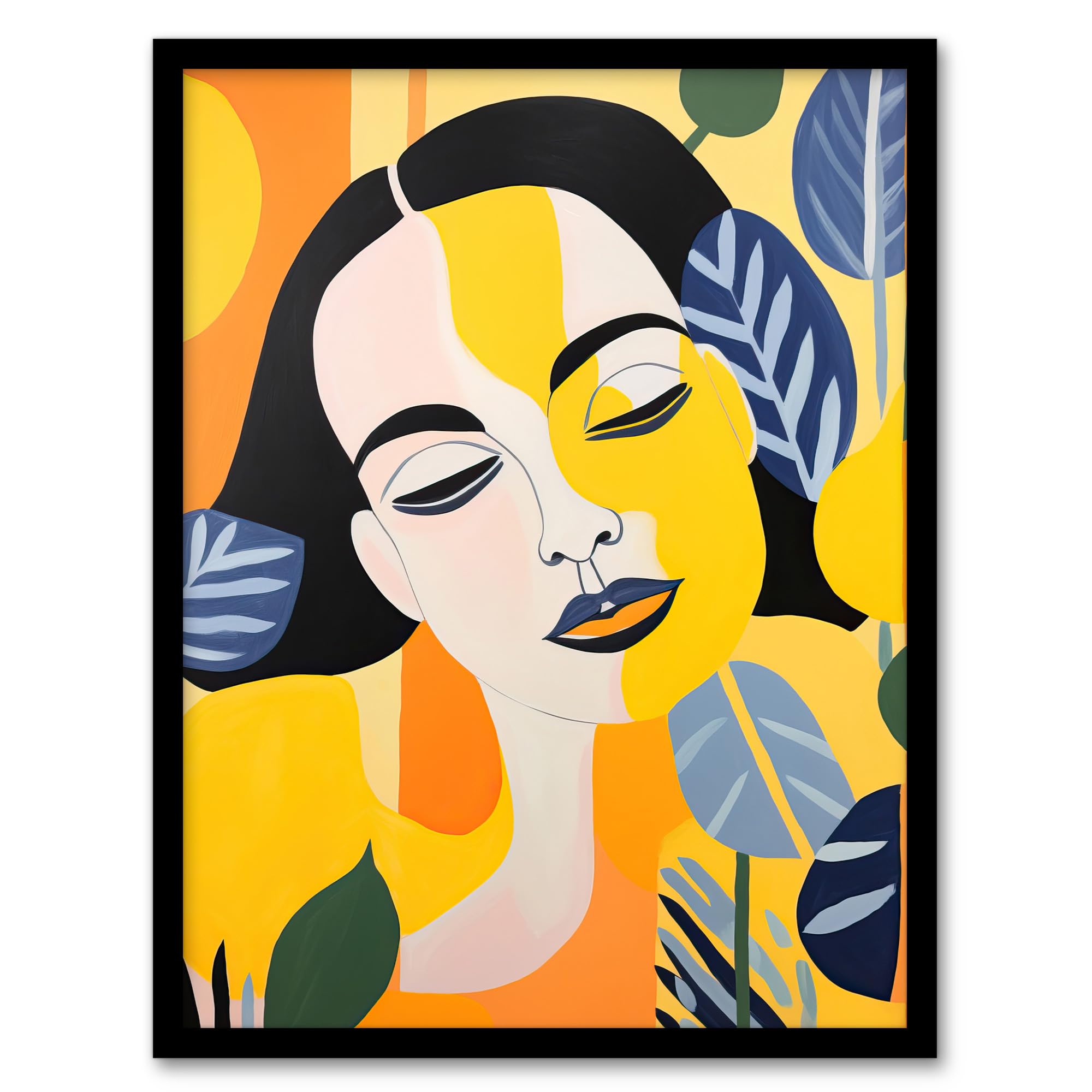 Wee Blue Coo I Dream In Yellow Bright Women Fun Bold Artwork Framed Wall Art Print A4