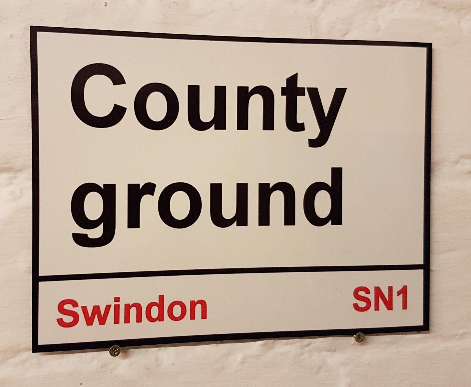 Yelacecca Metalsigna6946 New Metal Street Sign Swindon Town Fc County Ground Metal Street Sign 8X12 Inches