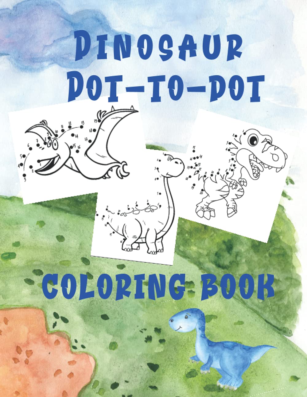 DINOSAUR DOT TO DOT COLORING BOOK: FUN ACTIVITY BOOK FOR CHILDREN AGES 4-7 WITH 40 IMAGES!