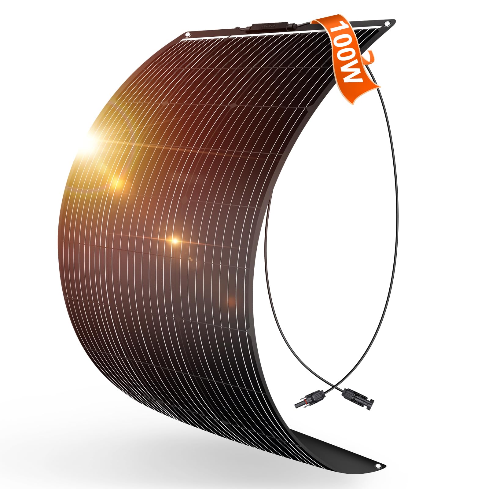 Amazon | DOKIO ソーラーパネル 100W proフレキシブル 18V 単結晶 超軽 