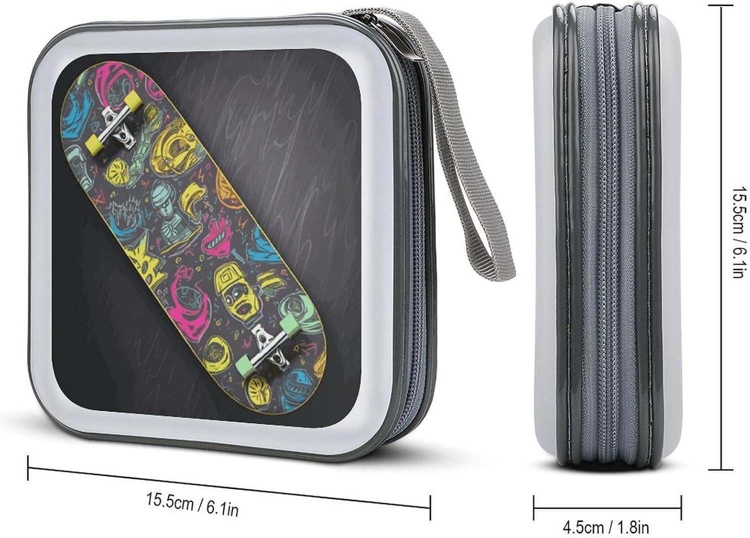 Graffiti Skateboard CD Case CD Storage Box DVD Sleeves